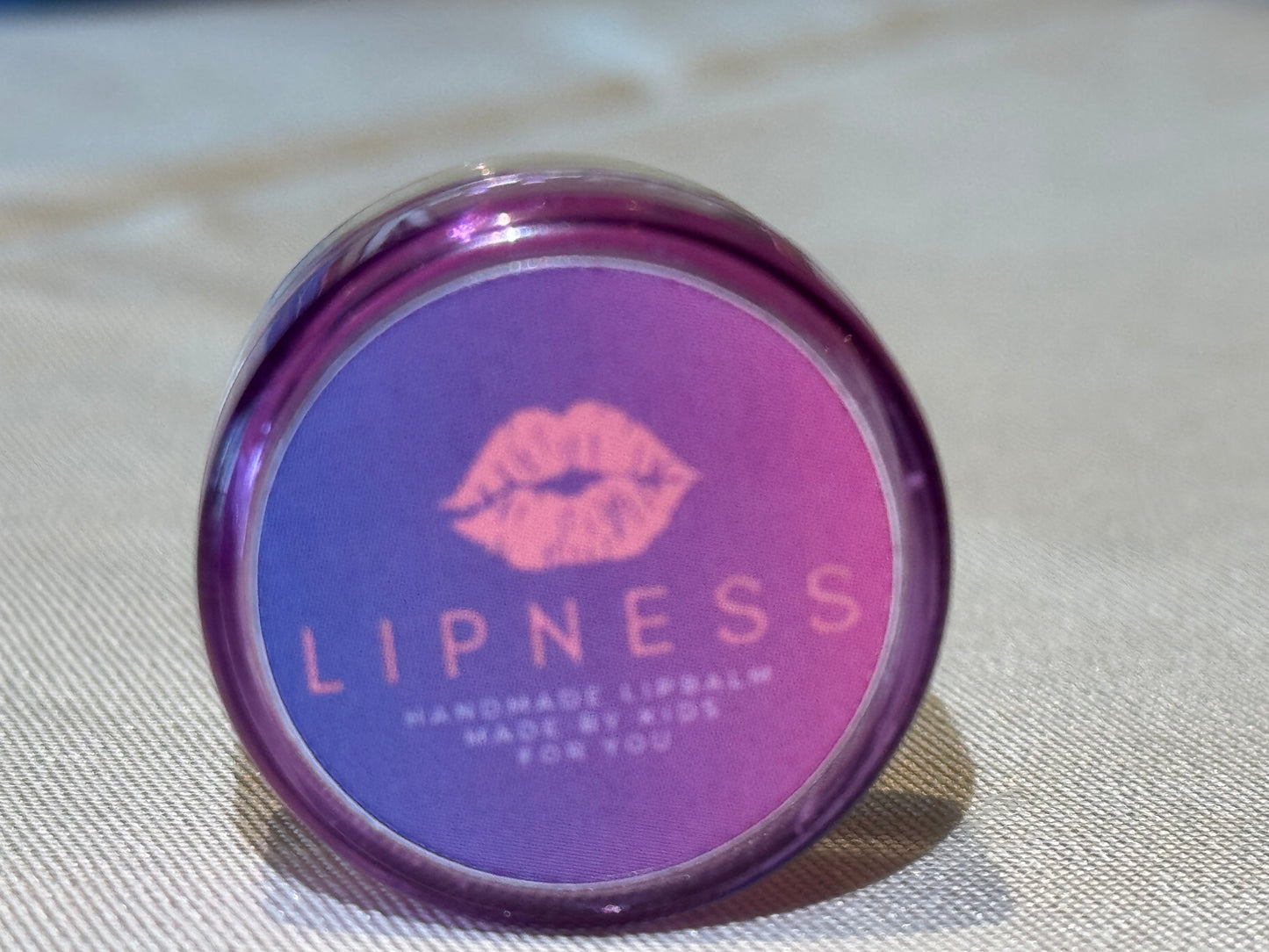 Organic Lip Balm Peppermint Candy Cane - Pink