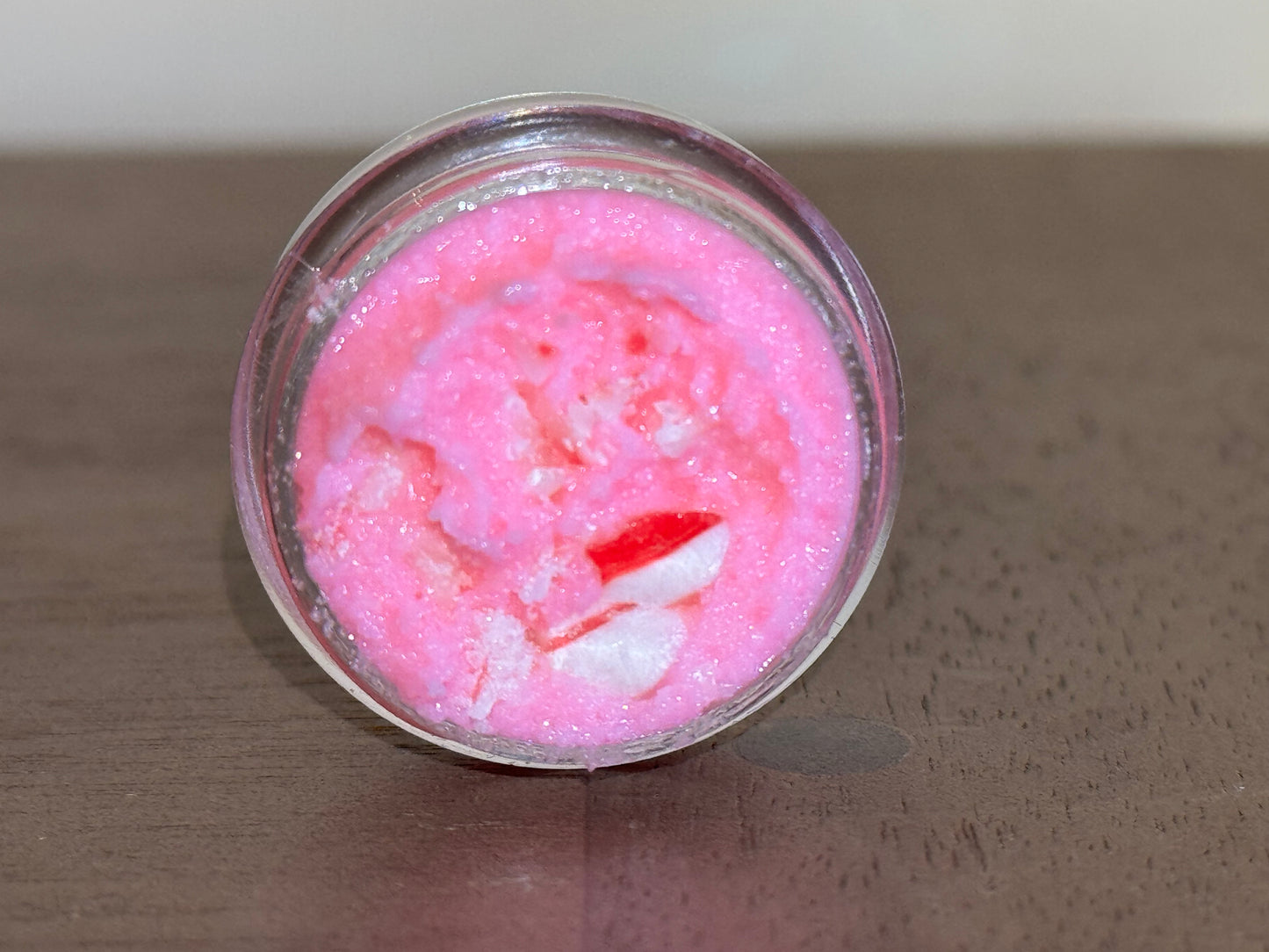 Organic Lip Balm Peppermint Candy Cane - Pink