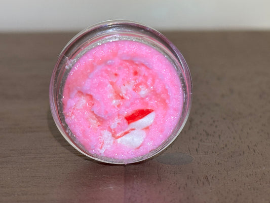 Organic Lip Balm Peppermint Candy Cane - Pink