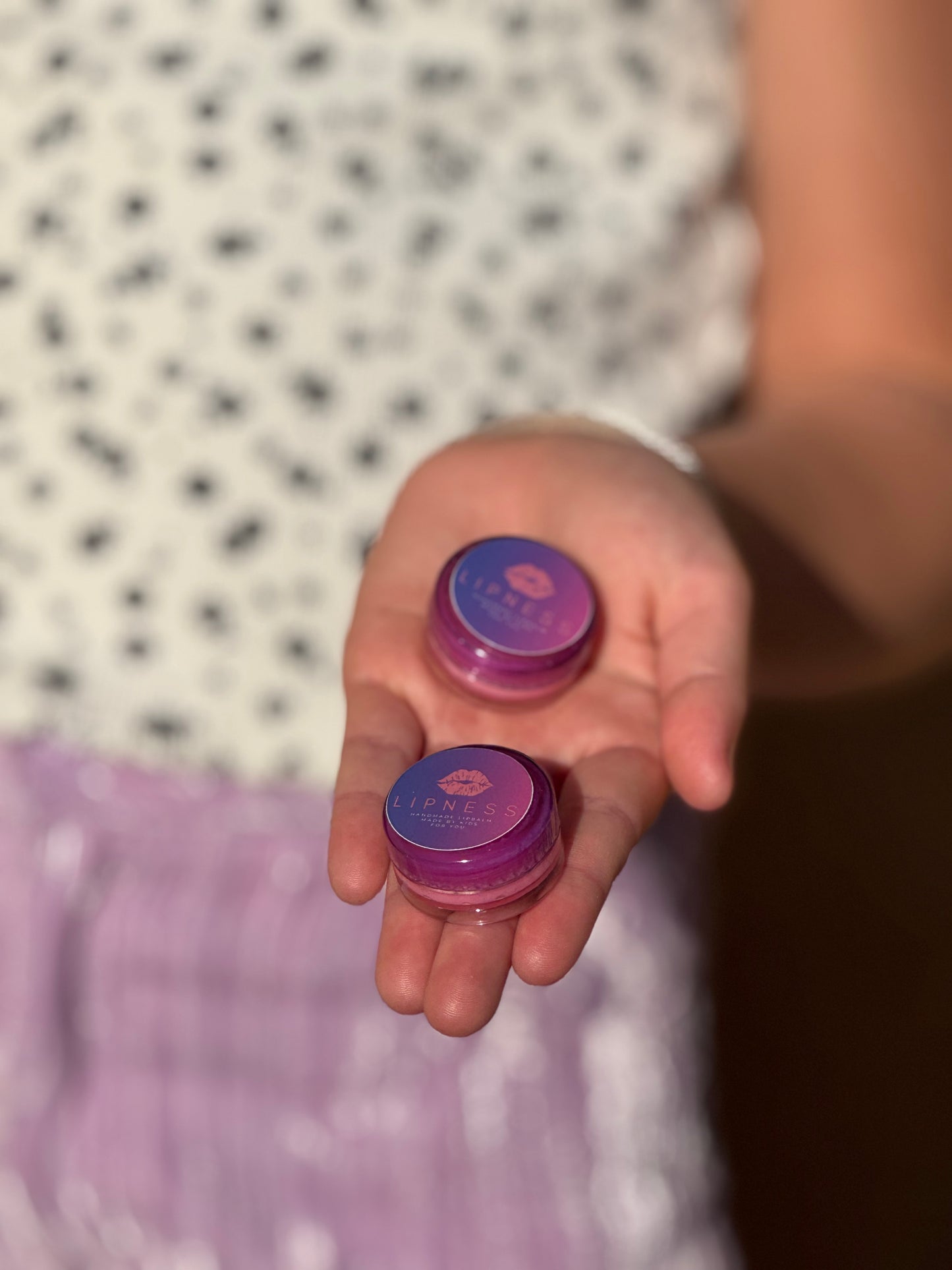 Organic Lip Balm Peppermint Candy Cane - Pink